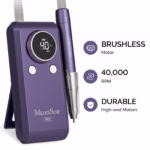 Brezžični brusilnik za nohte MelodySusie MB420G – 40.000 RPM vijoličen